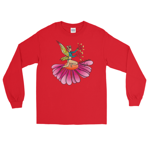 V6 Floral Fan Flow Fairy Long Sleeve Unisex Shirt Featuring Original Artwork By Shauna Nikles
