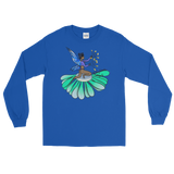 V2 Floral Fan Flow Fairy Long Sleeve Unisex Shirt Featuring Original Artwork By Shauna Nikles