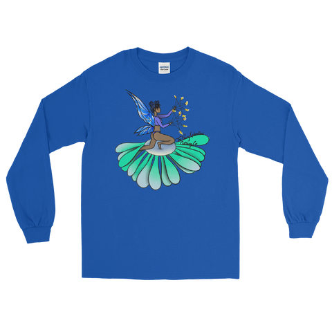 V2 Floral Fan Flow Fairy Long Sleeve Unisex Shirt Featuring Original Artwork By Shauna Nikles