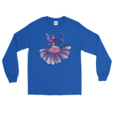 V3 Floral Fan Flow Fairy Long Sleeve Unisex Shirt Featuring Original Artwork By Shauna Nikles