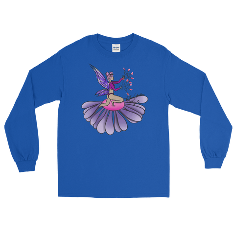 V3 Floral Fan Flow Fairy Long Sleeve Unisex Shirt Featuring Original Artwork By Shauna Nikles