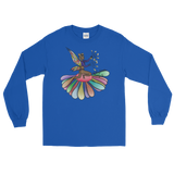 V5 Floral Fan Flow Fairy Long Sleeve Unisex Shirt Featuring Original Artwork By Shauna Nikles