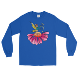 V6 Floral Fan Flow Fairy Long Sleeve Unisex Shirt Featuring Original Artwork By Shauna Nikles