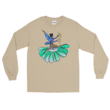V2 Floral Fan Flow Fairy Long Sleeve Unisex Shirt Featuring Original Artwork By Shauna Nikles