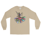 V5 Floral Fan Flow Fairy Long Sleeve Unisex Shirt Featuring Original Artwork By Shauna Nikles