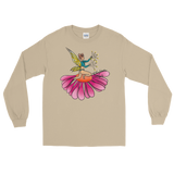 V6 Floral Fan Flow Fairy Long Sleeve Unisex Shirt Featuring Original Artwork By Shauna Nikles