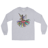 V5 Floral Fan Flow Fairy Long Sleeve Unisex Shirt Featuring Original Artwork By Shauna Nikles