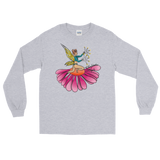 V6 Floral Fan Flow Fairy Long Sleeve Unisex Shirt Featuring Original Artwork By Shauna Nikles