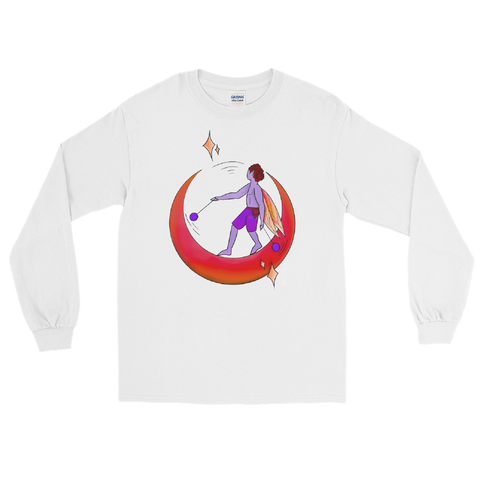 V4 Moondust Flow Fairy Unisex Long Sleeve Shirt Featuring Original Artwork By Shauna Nikles