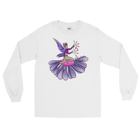V3 Floral Fan Flow Fairy Long Sleeve Unisex Shirt Featuring Original Artwork By Shauna Nikles