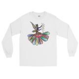 V5 Floral Fan Flow Fairy Long Sleeve Unisex Shirt Featuring Original Artwork By Shauna Nikles