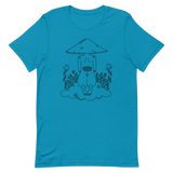 B&W Mushroom Dreamer Unisex T-Shirt Featuring original artwork by Kozmic Art