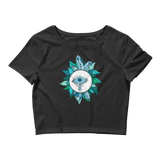 Teal Crystal Fairy Crop Top (Hemmed Bottom)