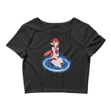 Fire Valora Crop Top (Hemmed Bottom) Featuring Original Artwork By Fae Plur