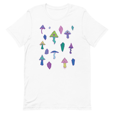 V1 Mushroom Unisex T-Shirt Featuring Original Artwork by Intothavoid