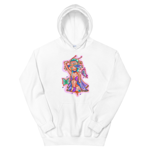 V4 Butterfly Girl Unisex Sweatshirt Featuring Original Artwork By IntoThaVoid