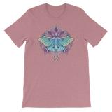 V2 Sacred Lunar Moth Unisex T-Shirt Featuring Original Artwork by Abby Muench