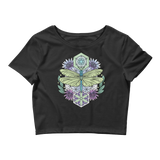 V1 Sacred Dragonfly Crop Top (Hemmed Bottom) Featuring Original Artwork By Abby Muench