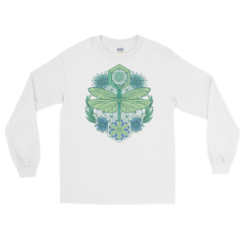 V6 Sacred Dragonfly Unisex Long Sleeve Shirt Featuring Original Artwork By Abby Muench