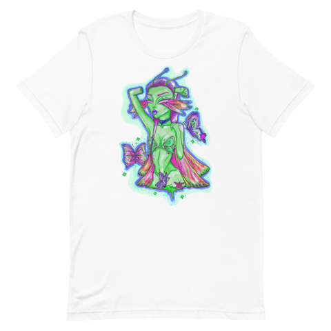 V2 Butterfly Girl Unisex T-Shirt Featuring Original Artwork By IntoThaVoid