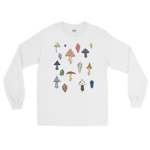 V2 Mushroom Unisex Long Sleeve Shirt Featuring Original Artwork by Intothavoid