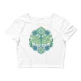 V6 Sacred Dragonfly Crop Top (Hemmed Bottom) Featuring Original Artwork By Abby Muench