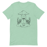 B&W Mushroom Dreamer Unisex T-Shirt Featuring original artwork by Kozmic Art
