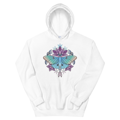 V2 Sacred Lunar Moth Unisex Sweatshirt Featuring Original Artwork by Abby Muench
