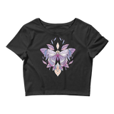 V3 Sacred Butterfly Crop Top (Hemmed Bottom) Featuring Original Artwork By Abby Muench