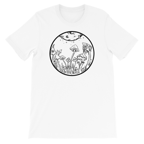 B&W Fairy Garden Unisex T-Shirt