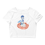Ice Valora Crop Top (Hemmed Bottom) Featuring Original Artwork By Fae Plur