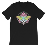 V3 Sacred Lunar Moth Unisex T-Shirt Featuring Original Artwork by Abby Muench