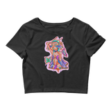V4 Butterfly Girl Crop Top Featuring Original Artwork By IntoThaVoid