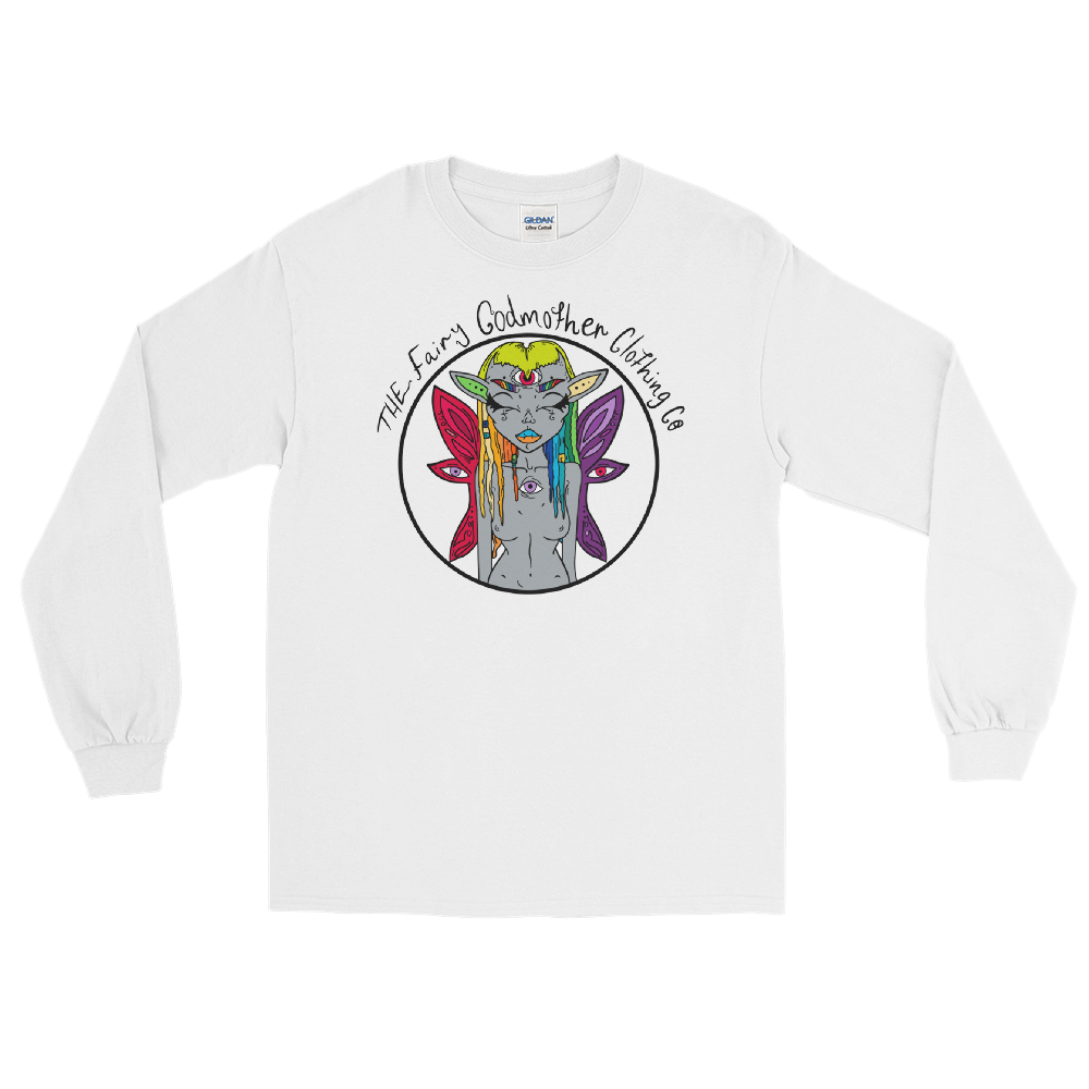 Rainbow Fairy Godmother Unisex Long Sleeve T Shirt The Fairy Godmother Clothing Co