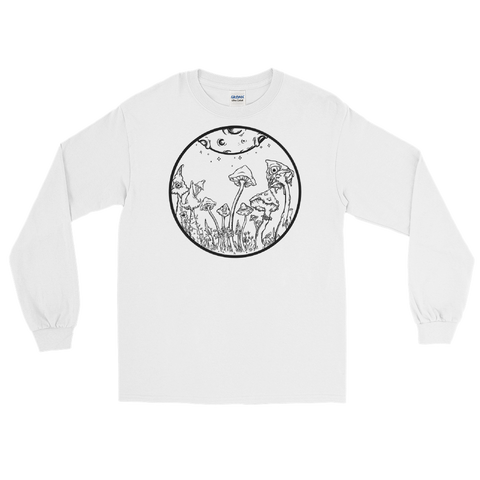 B&W Fairy Garden Unisex Long Sleeve T-Shirt