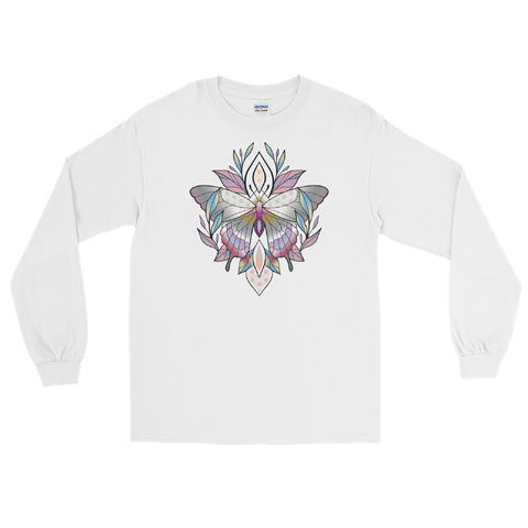 V4 Sacred Butterfly Unisex Long Sleeve T-Shirt Featuring Original Artwork By Abby Muench