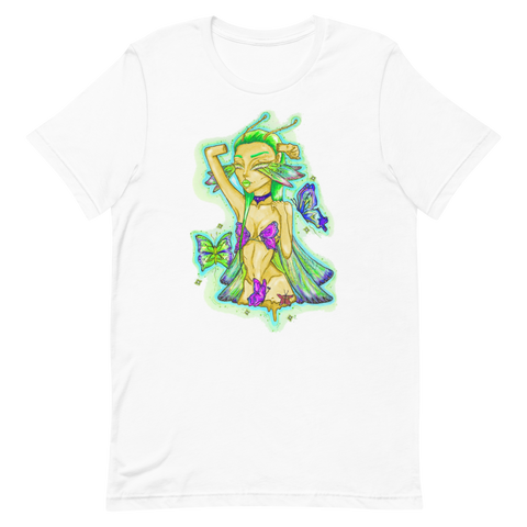 V5 Butterfly Girl Unisex T-Shirt Featuring Original Artwork By IntoThaVoid