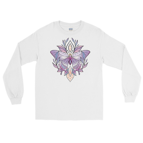 V3 Sacred Butterfly Unisex Long Sleeve T-Shirt Featuring Original Artwork By Abby Muench