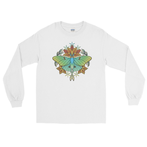 V1 Sacred Lunar Moth Long Sleeve Shirt  Featuring Original Artwork by Abby Muench