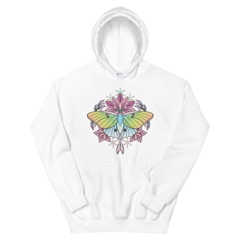 V3 Sacred Lunar Moth Unisex Sweatshirt Featuring Original Artwork by Abby Muench