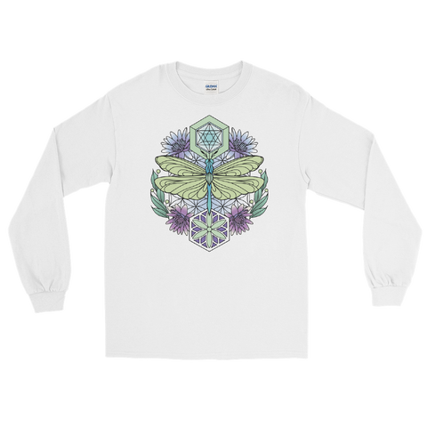 V1 Sacred Dragonfly Unisex Long Sleeve Shirt Featuring Original Artwork By Abby Muench