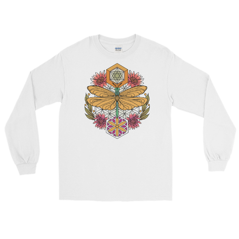 V4 Sacred Dragonfly Unisex Long Sleeve Shirt Featuring Original Artwork By Abby Muench