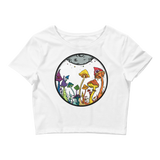 Rainbow Fairy Garden Crop Top (Hemmed Bottom)