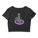 Earth Valora Crop Top (Hemmed Bottom) Featuring Original Artwork By Fae Plur