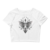 V6 Sacred Butterfly Crop Top (Hemmed Bottom) Featuring Original Artwork By Abby Muench