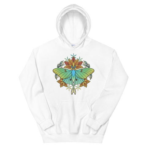 V1 Sacred Lunar Moth Unisex Sweatshirt Featuring Original Artwork by Abby Muench