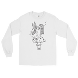 B&W Fae Magick Unisex Long Sleeve Shirt Featuring Original Artwork by Kozmic Art