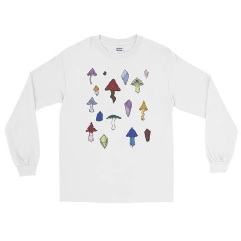 V3 Mushroom Unisex Long Sleeve Shirt Featuring Original Artwork by Intothavoid
