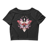 V2 Sacred Butterfly Crop Top (Hemmed Bottom) Featuring Original Artwork By Abby Muench