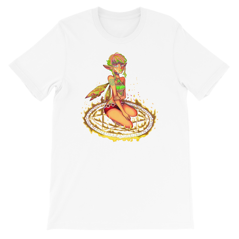 Golden Valora Crop Top Unisex T-Shirt Featuring Original Artwork By Fae Plur